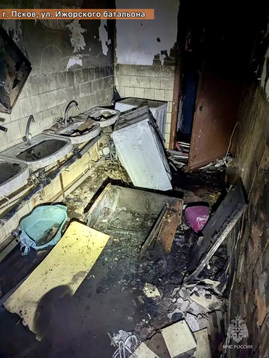 Фото из канала «МЧС Псковской области» в национальном мессенджере МАХ