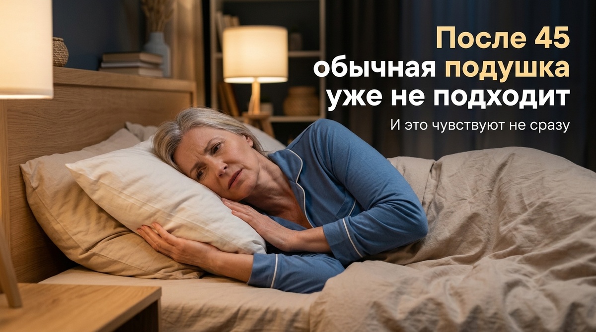 Почему обычная подушка перестаёт “работать” после 45 — и это чувствуют не сразу
