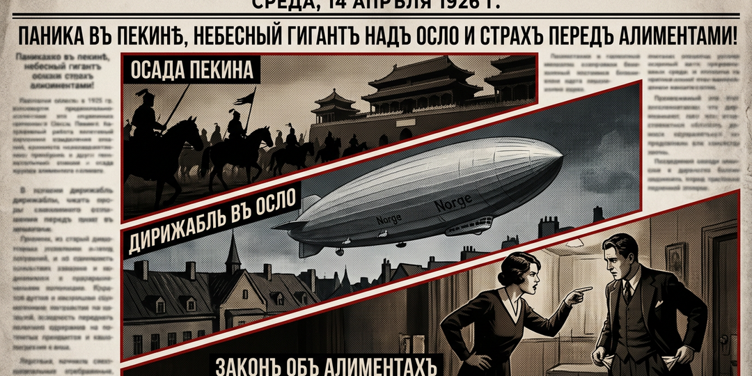 Паника в Пекине, небесный гигант над Осло и страх перед алиментами