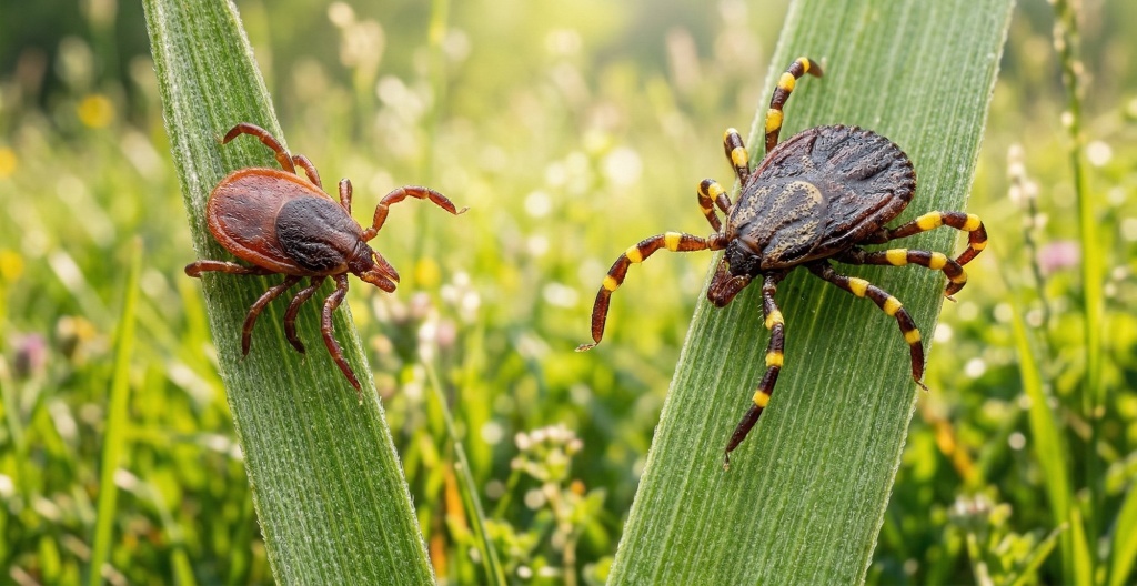 Иксодовый клещ Hyalomma: не только сторожит жертву в траве, но и бегает за ней!
