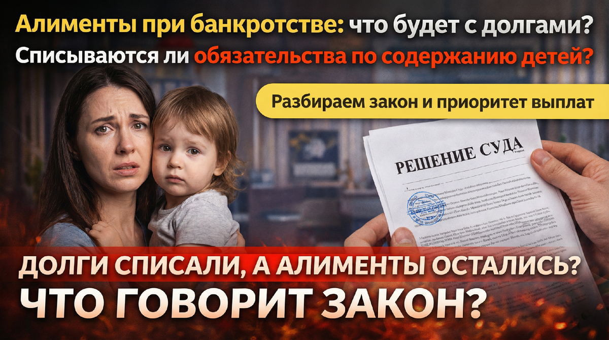 Что происходит с алиментами при банкротстве?