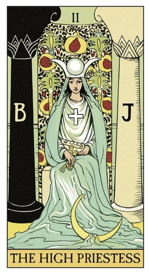 Верховная Жрица, колода Райдера Уэйта Смит
