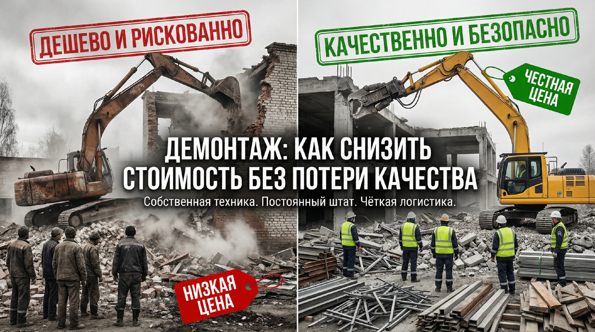 Как снизить стоимость демонтажа без потери качества