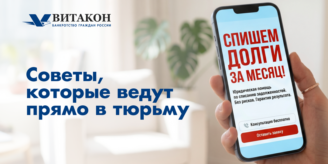"Спишем долги за месяц" - советы которые ведут прямо в тюрьму