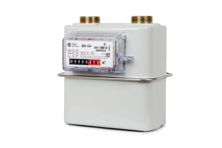 Рис. 1. Диафрагменный счетчик газа ВК-G4 производства завода «РАСКО Газэлектроника» (г. Арзамас)