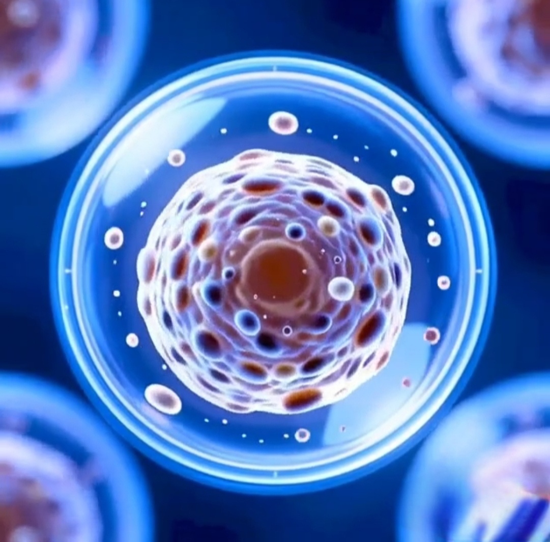 Клетка отправила информационную везикулу - крошечный пузырёк с молекулярным сообщением для соседних клеток. Компьютерное моделирование автора