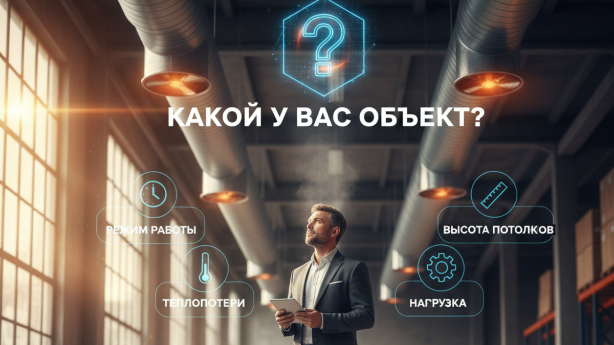 Что необходимо учитывать при выборе оборудования для отопления склада, цеха или торгового зала