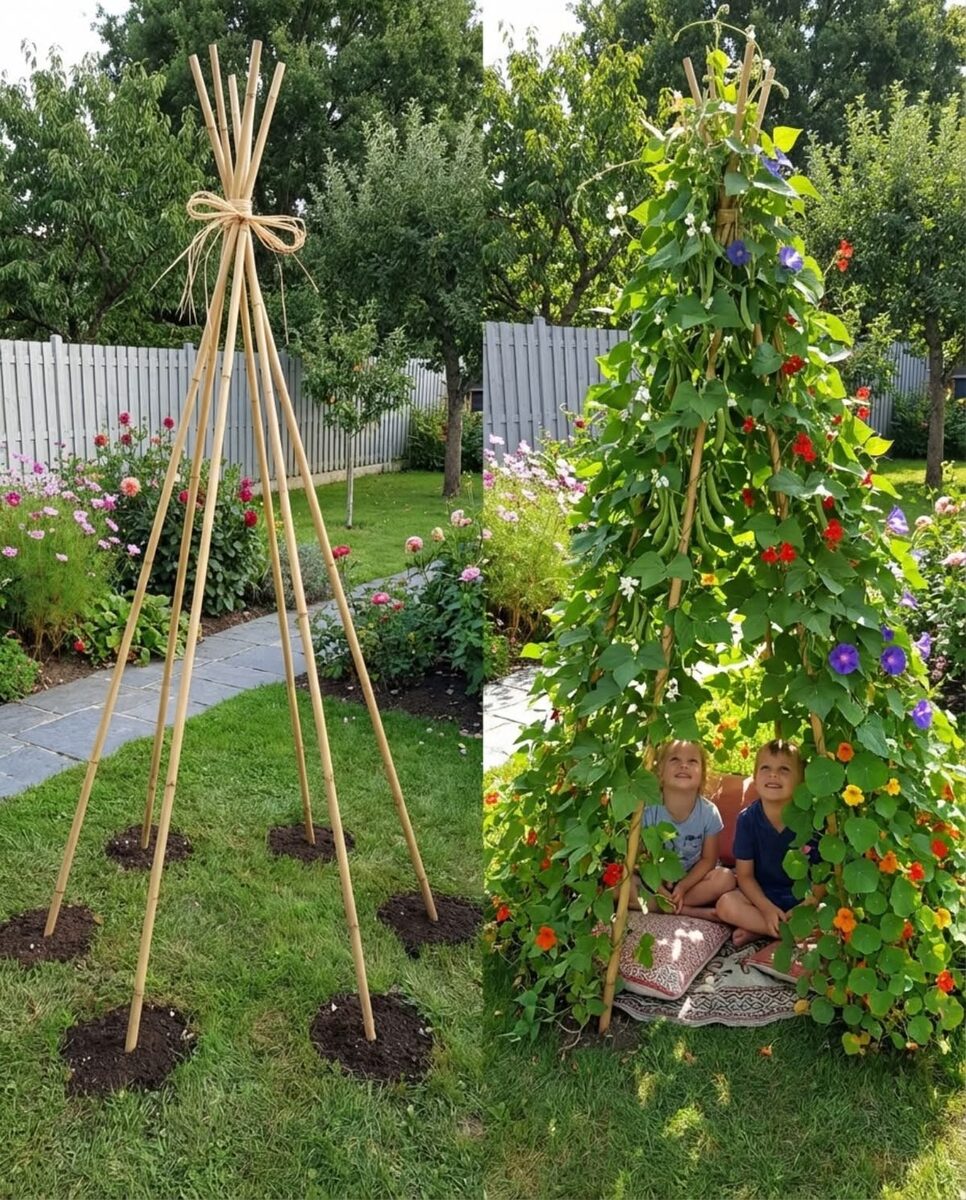 Пирамида из настурции, ипомеи и фасили. Фото из интернета. 