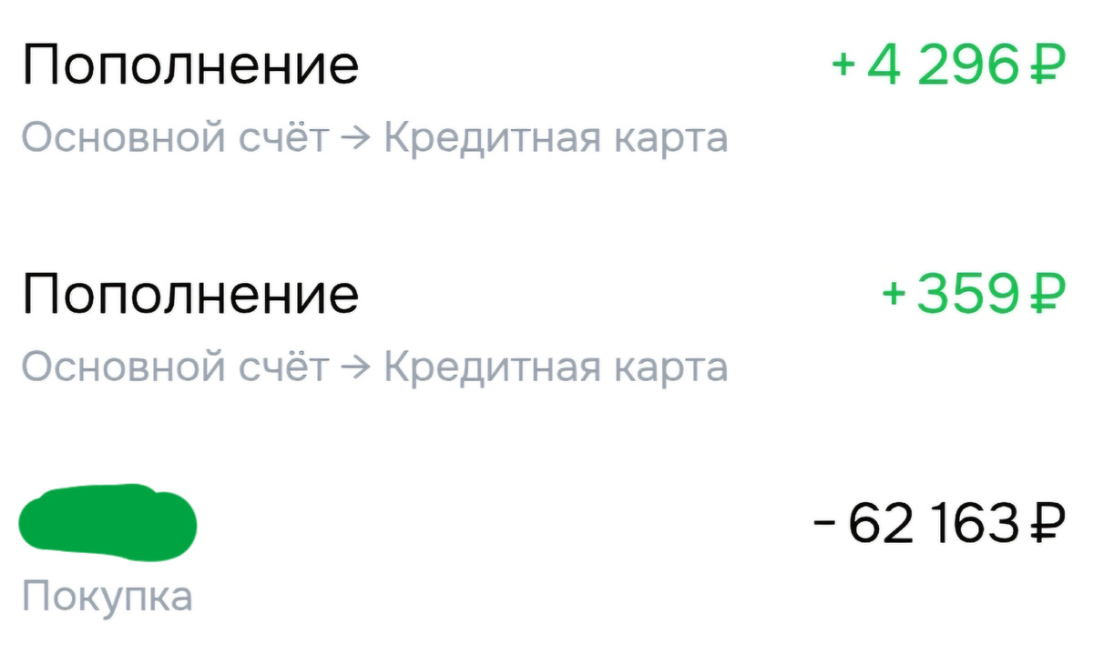 Сумма рассрочки уменьшается на глазах