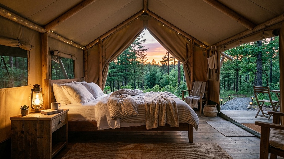 Отдых на природе. Глэмпинг