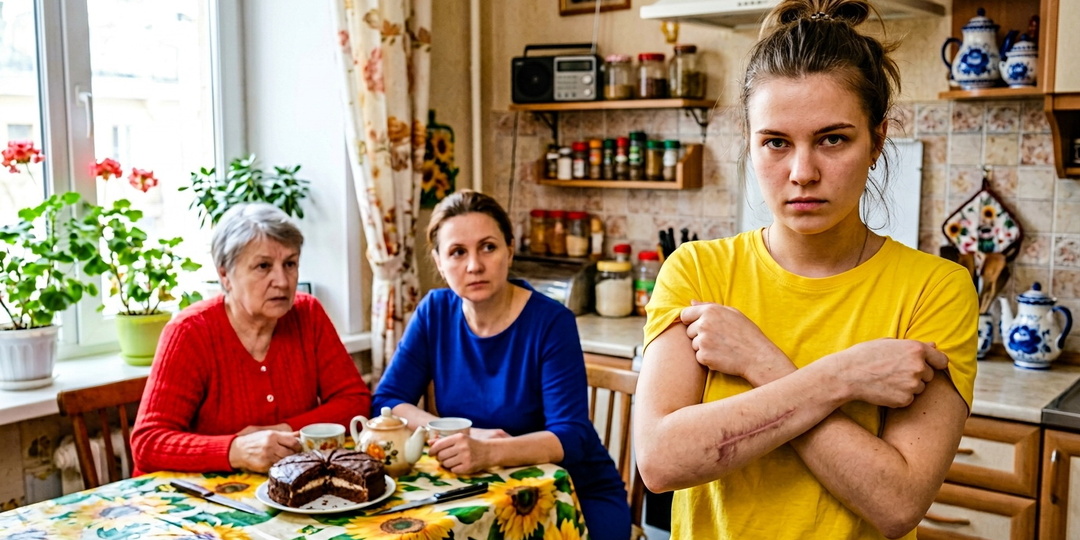 Родня требовала вернуться к мужу, ведь он «зарплату нёс». А моя дочь при всех закатала рукав и показала шрам