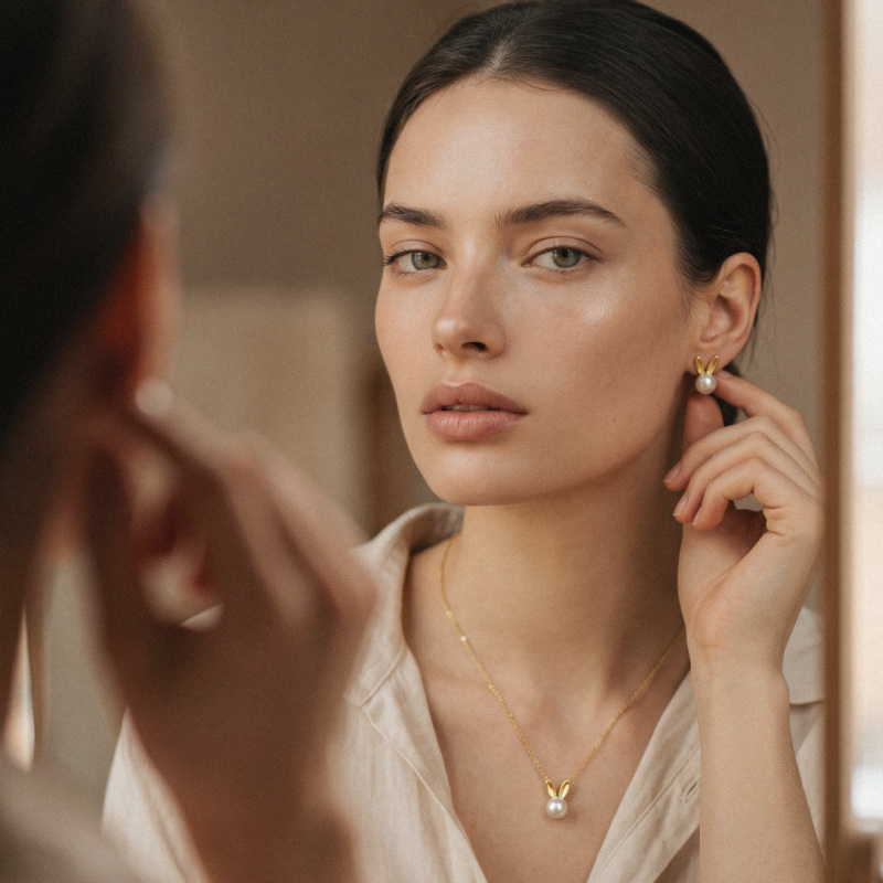 Кулон и серьги с жемчугом Samotsvet.ru