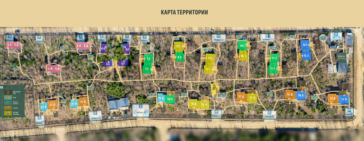 Карта территории с официального сайта Зеркальный лес «Мы дома» 