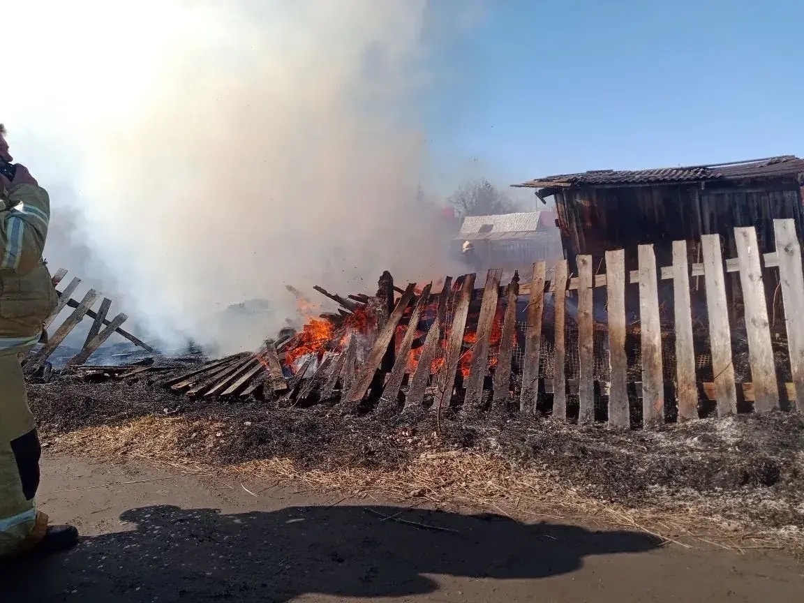    В Карелии пожарные не допустили распространения огня на жилые дома© "Столица на Онего"