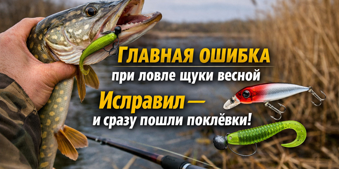 Главная ошибка при ловле щуки весной — исправил и сразу пошли поклёвки.