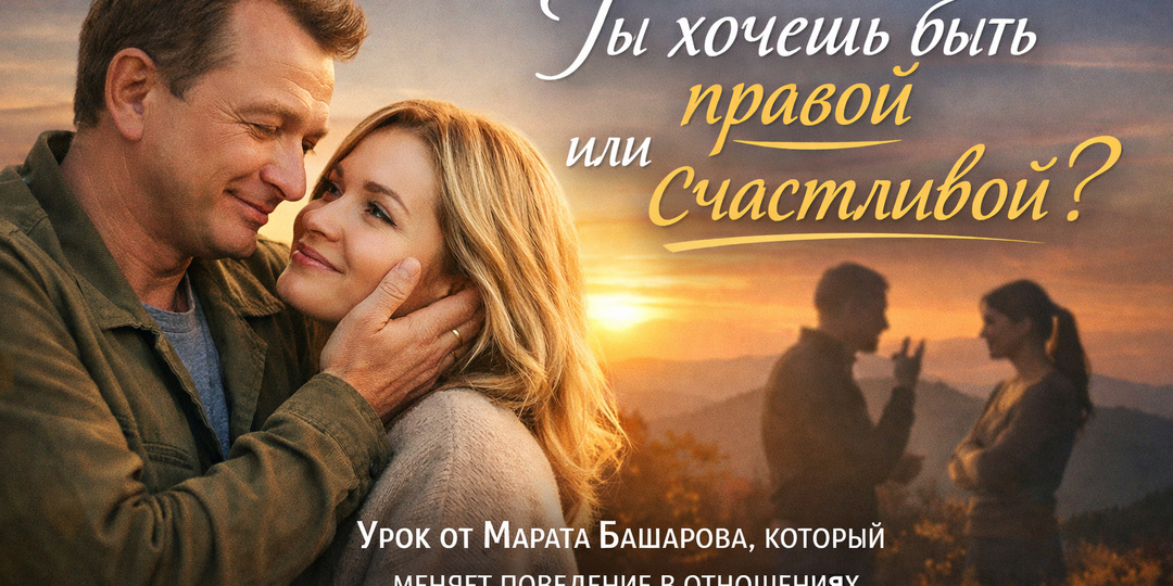 «Ты хочешь быть правой или счастливой»: урок от Марата Башарова, который меняет поведение в отношениях