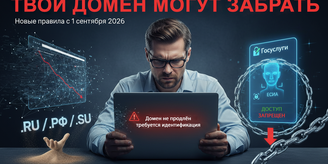 С 1 сентября 2026 года анонимные сайты в зоне .ru, .рф и .su исчезнут. Регистрация только через "ГосУслуги""
