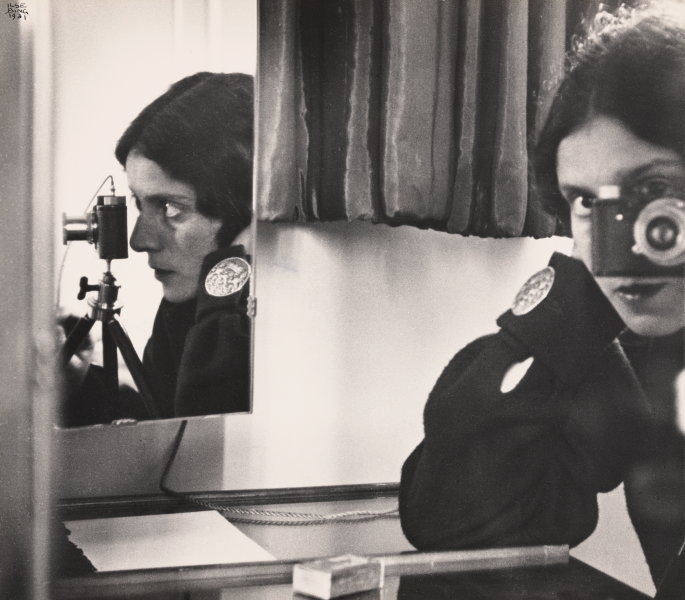 Ilse Bing ─ Self-Portrait with Leica, Paris, 1931.