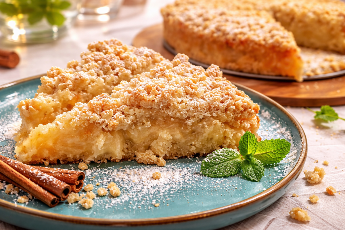 Яблочный крамбл. Насыпной пирог