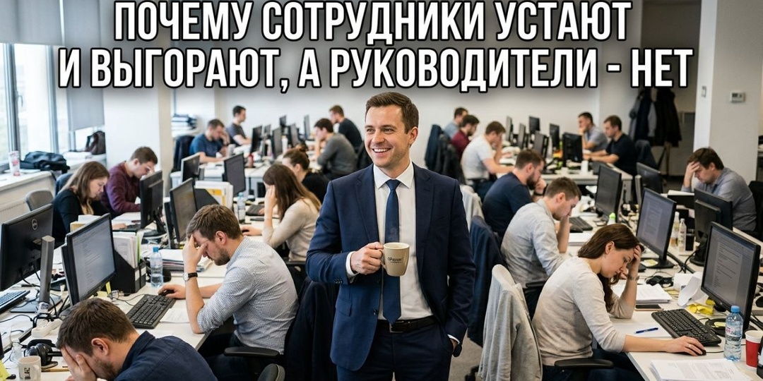 Почему сотрудники устают и выгорают, а руководители - НЕТ