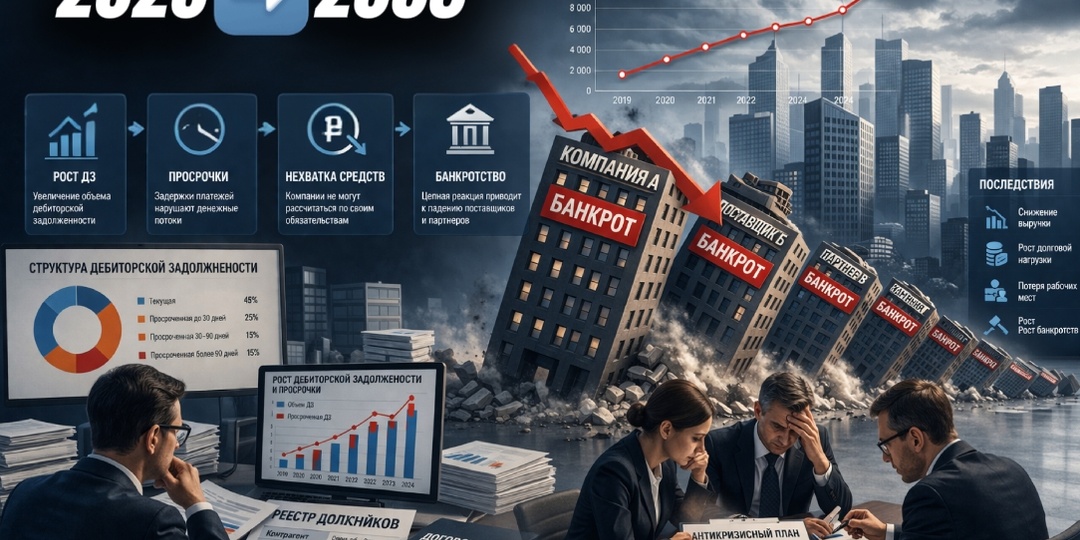 Дебиторка бизнеса растет. Каскадные не платежи и эффект домино. Ситуация хуже 2008 года.