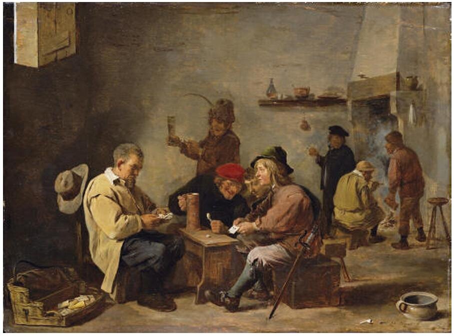  Оригинальное произведение Давида Тенирса Младшего «Игра в карты»