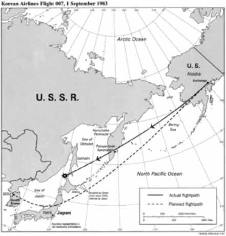 Рис.2 Маршрут следования, на котором хорошо видно отклонения рейса.