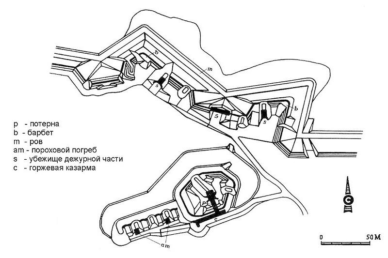 Так по плану выглядел этот опорный пункт №99, являвшийся частью фортификационных укреплений второй линии обороны Владивостока.
