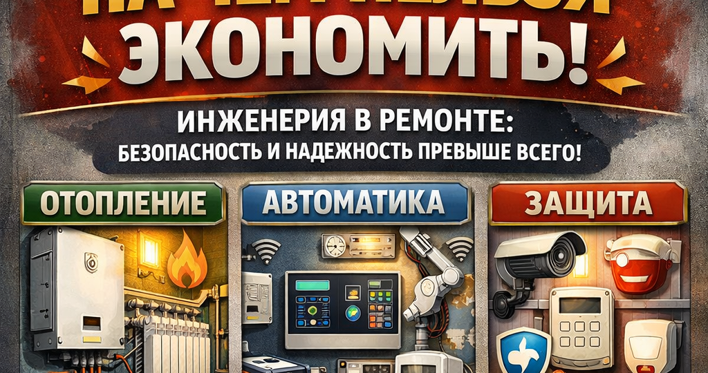 Инженерия в ремонте: на чём точно нельзя экономить ⚡️