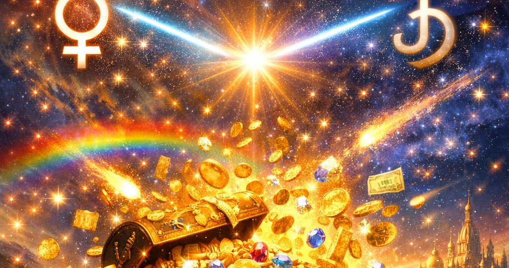 Секстиль Венеры к Юпитеру часто совпадает с неожиданным доходом