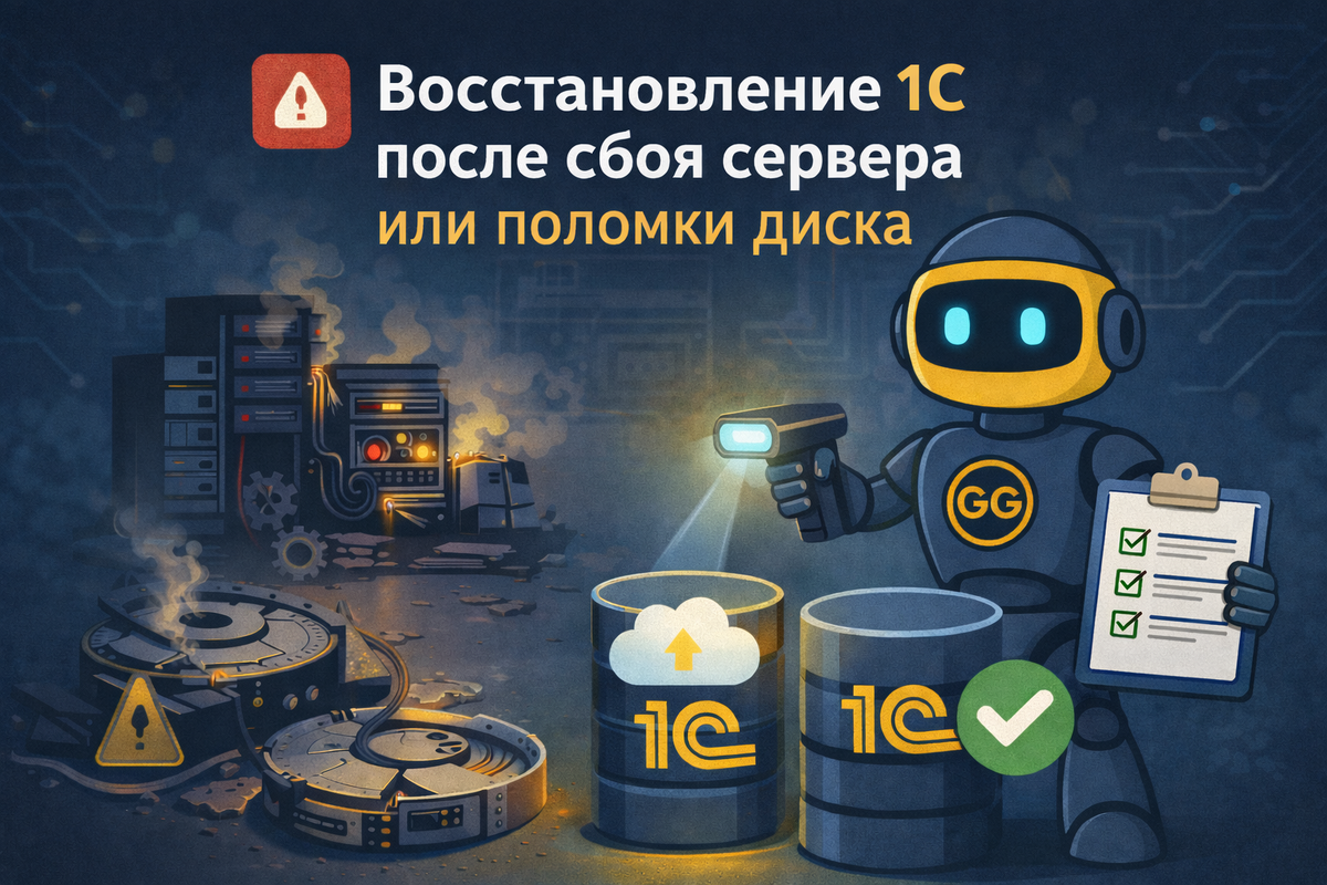 Восстановление 1С после сбоя сервера или поломки диска
