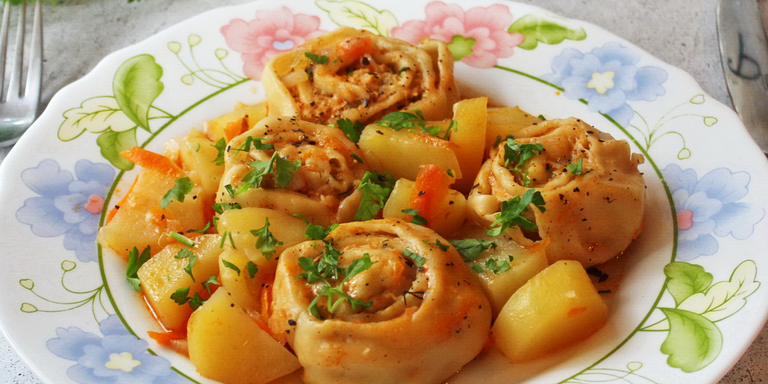 Штрули это вам не штрудель! Необычный ужин из фарша и теста