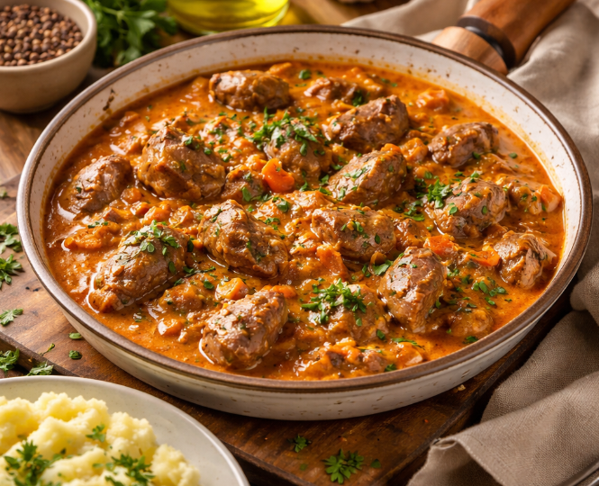 Печень с подливкой