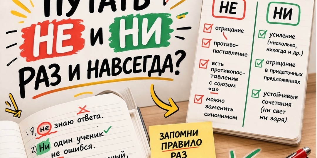 Задание 13 ЕГЭ по русскому языку: Как перестать путать НЕ и НИ раз и навсегда?