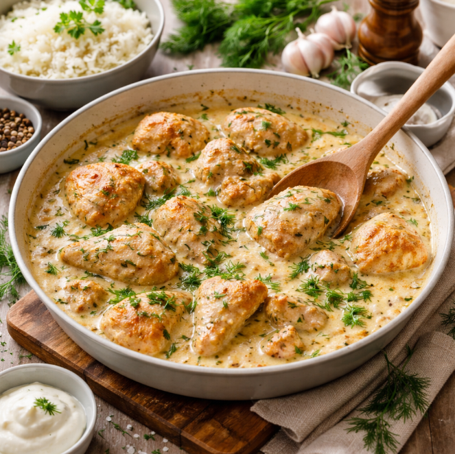 Курица в сметанном соусе рецепты от Дарики
