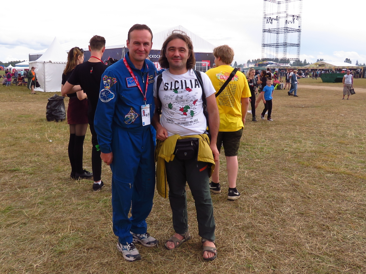 С космонавтом Рязанским Сергеем на фестивале «Нашествие».