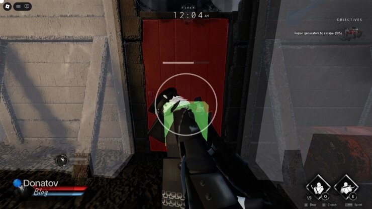    Механика в Bite by Night — удержание двери