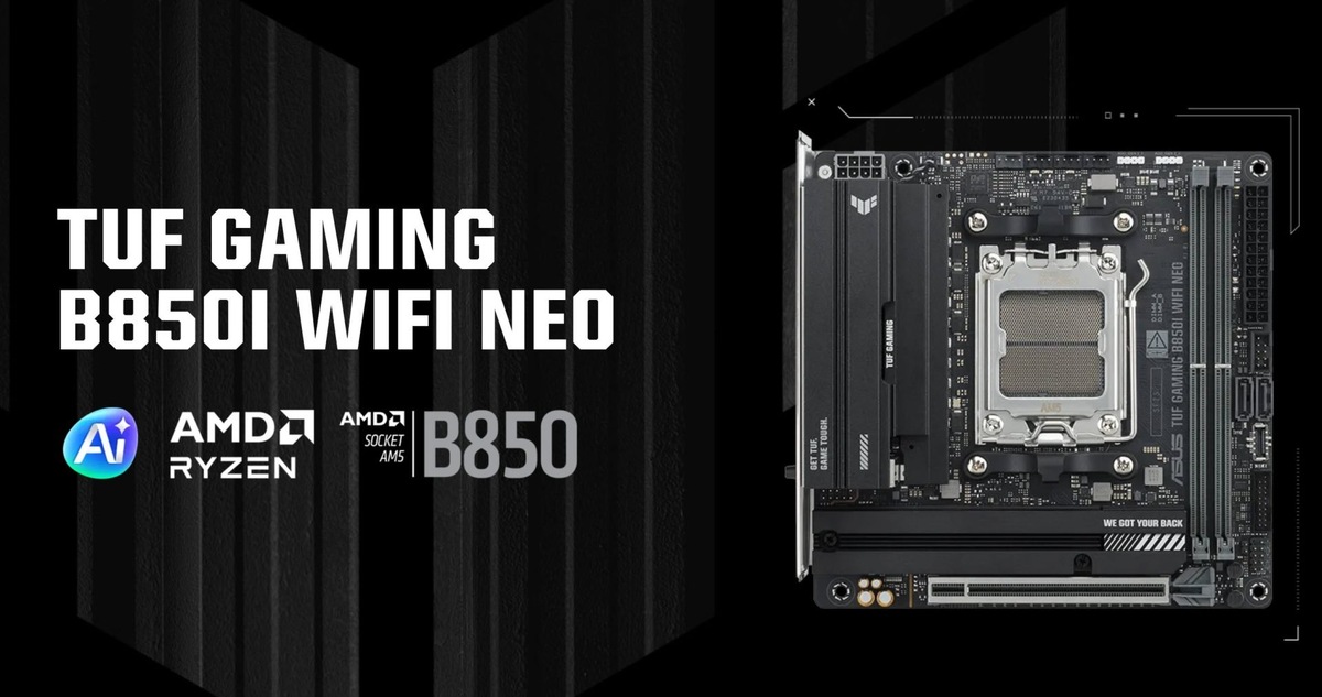    ASUS показала TUF Gaming B850I WIFI NEO: Mini-ITX AM5 для SFF