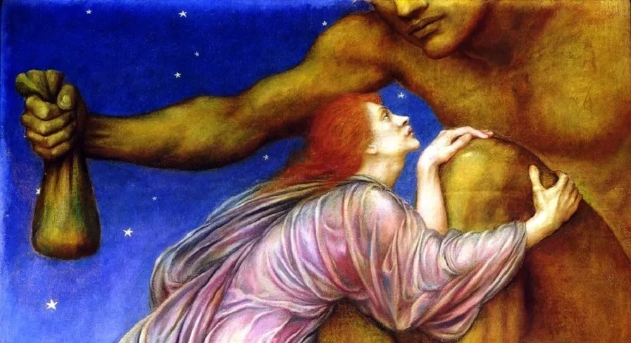 фрагмент картины Эвелина де Моргана "Поклонение Мамоне"