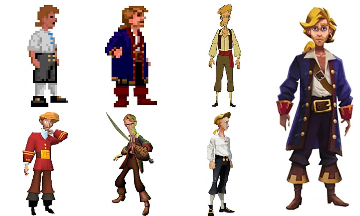 Эволюция персонажа Гайбраша Трипвуда из серии игр Monkey Island