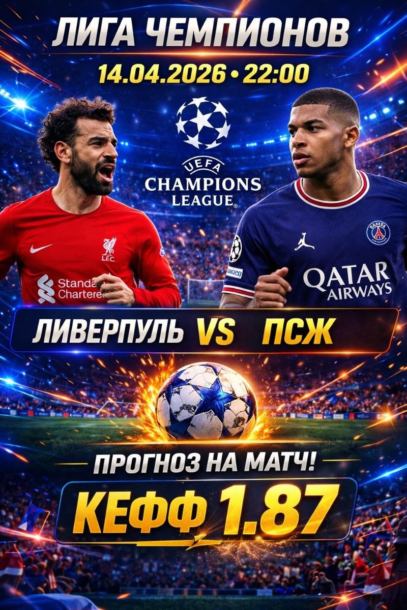 Ливерпуль — ПСЖ прогноз и ставки на футбол.