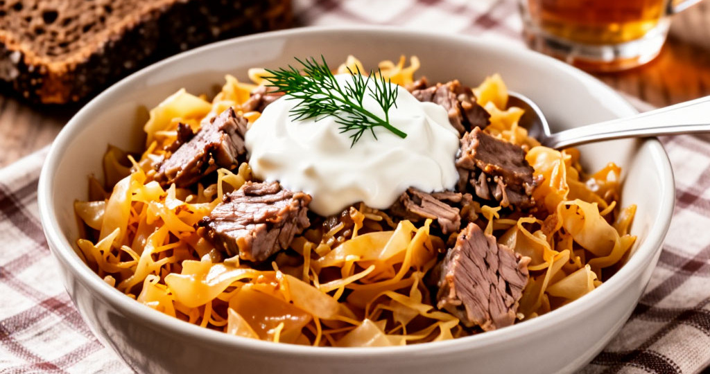 Свинина, тушённая с капустой: сытный ужин из советского холодильника