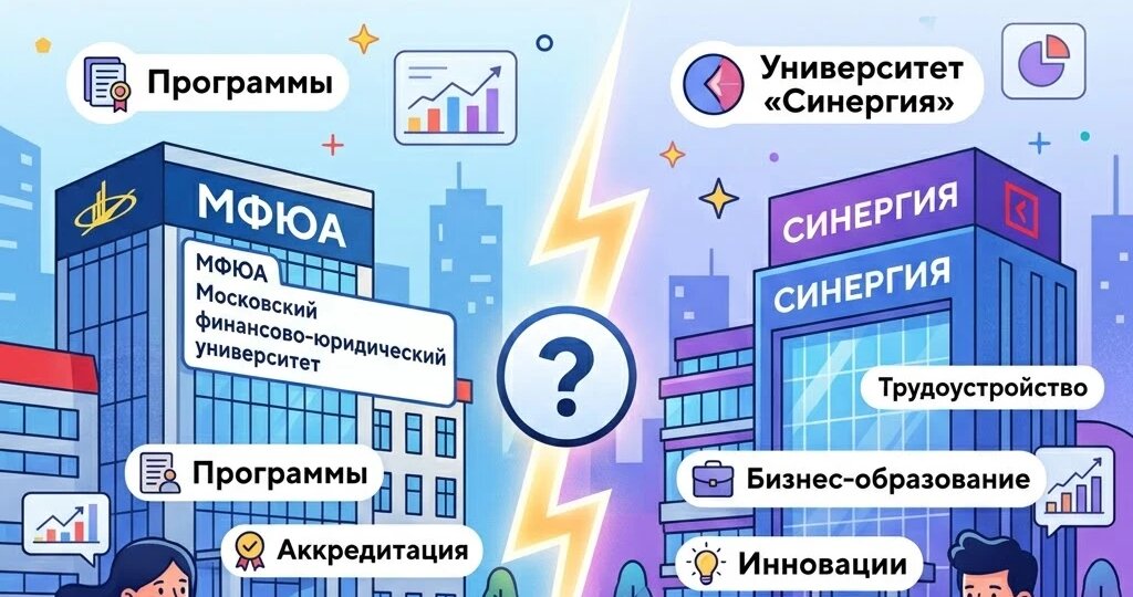 Куда лучше поступать в 2026 году: в МФЮА или Университет «Синергия»? 👀