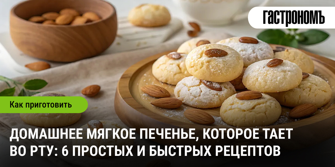 Домашнее мягкое печенье, которое тает во рту: 6 простых и быстрых рецептов