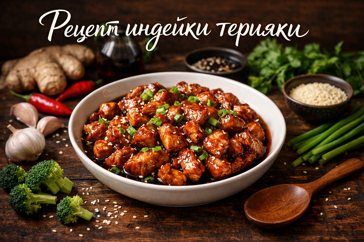 Индейка в соусе терияки 