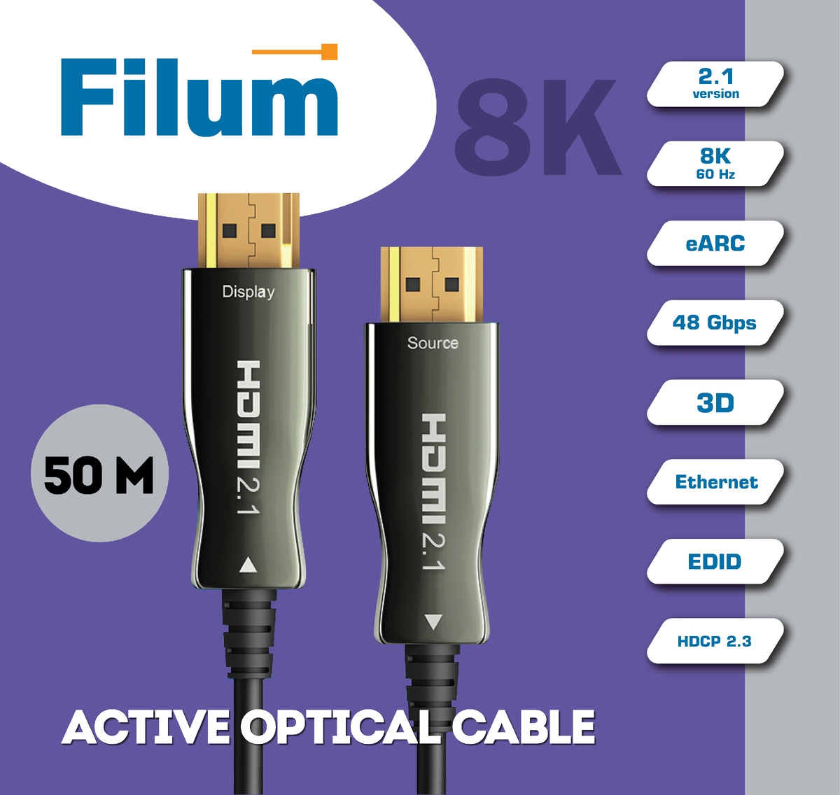 Кабель AOC с интерфейсом HDMI 2.1. - дорогое удовольствие. 