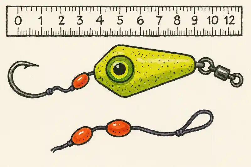Внешний вид баракури – грузило-головка с впаянным крючком. Обтекаемая форма снижает количество зацепов