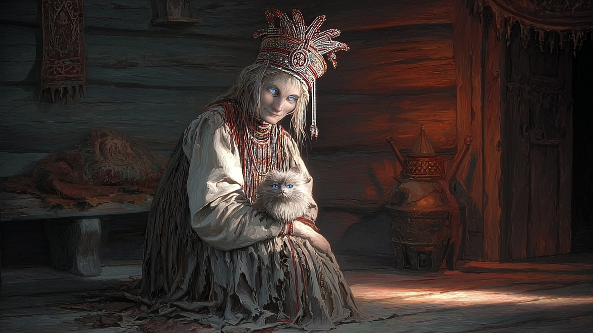 Какая, на ваш взгляд, эмоция читается во взгляде этой «старухи-кикиморы»: угрозу, печаль или улыбку лесного духа? Было ли бы вам уютно в такой избе при такой соседке?..