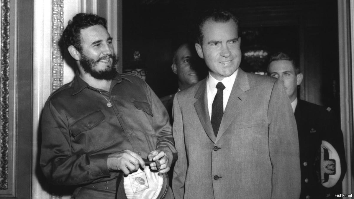 Фидель Кастро и Ричард Никсон в Вашингтоне. 1960 г.