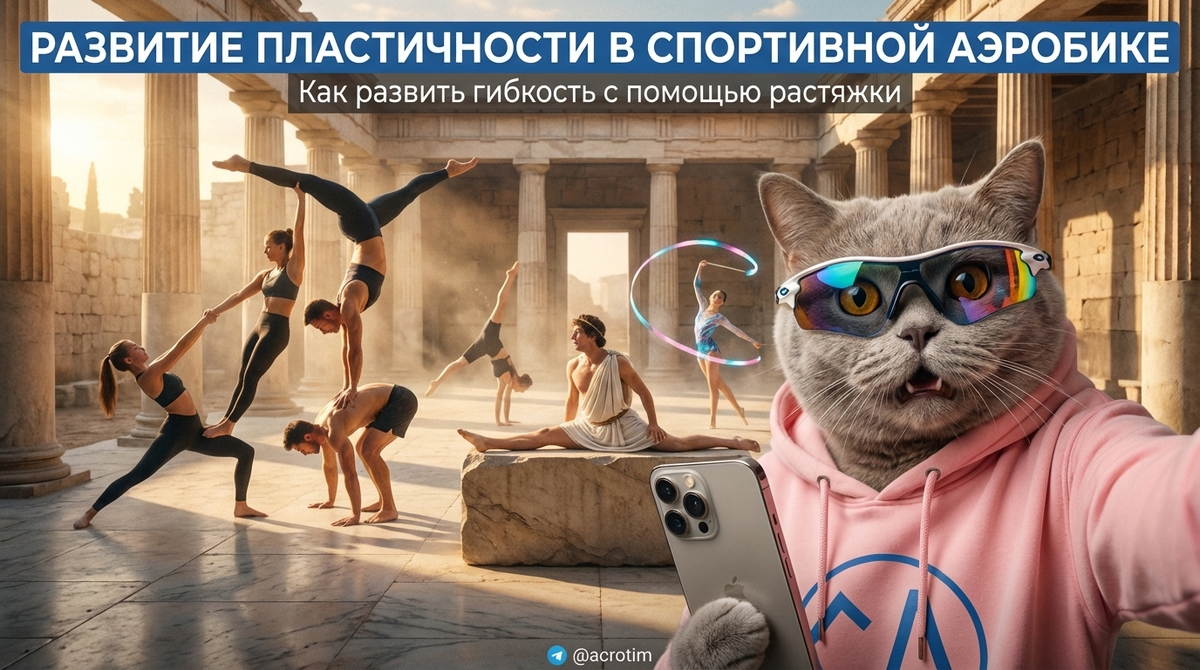    Правильная растяжка — основа пластичных и грациозных движений в спортивной аэробике. Тренер